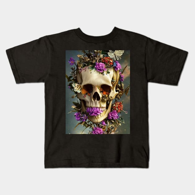 Bones and Botany Kids T-Shirt by levelsart